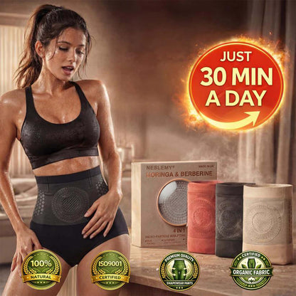 🏆Ends Today: 70% OFF! 💦🍕NESLEMY® 𝐌𝐨𝐫𝐢𝐧𝐠𝐚 & 𝐁𝐞𝐫𝐛𝐞𝐫𝐢𝐧𝐞 4‑In‑1 Micro‑Particle Sculpting & Fat‑Burn Shorts